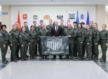 Вручение знаков различия курсантам Центра «ВОИН» в Свердловской области